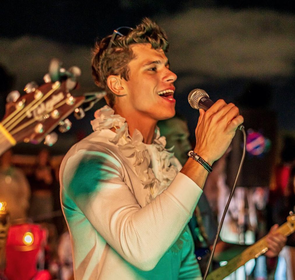 Singing with the crowd